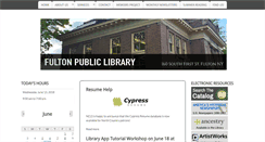 Desktop Screenshot of fultonpubliclibrary.org