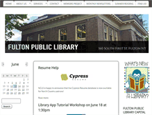 Tablet Screenshot of fultonpubliclibrary.org